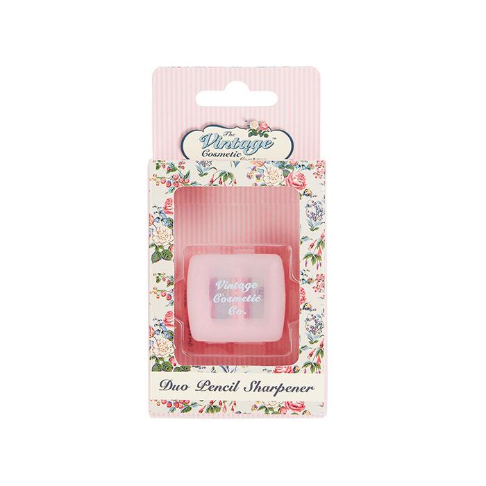 The Vintage Cosmetic Company Duo Pencil Sharpener - Pink Polka Dot - oddros.shop