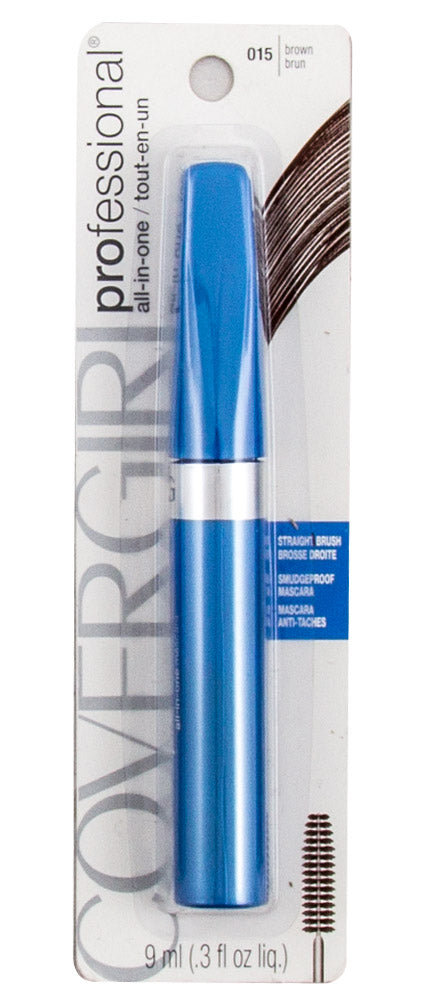 COVERGIRL Professional All In One Straight Brush Mascara, Brown 015, 0.3 Oz - oddros.shop