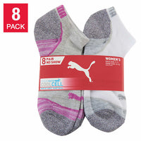 PUMA Ladies No Show Socks, White (8-Pair)