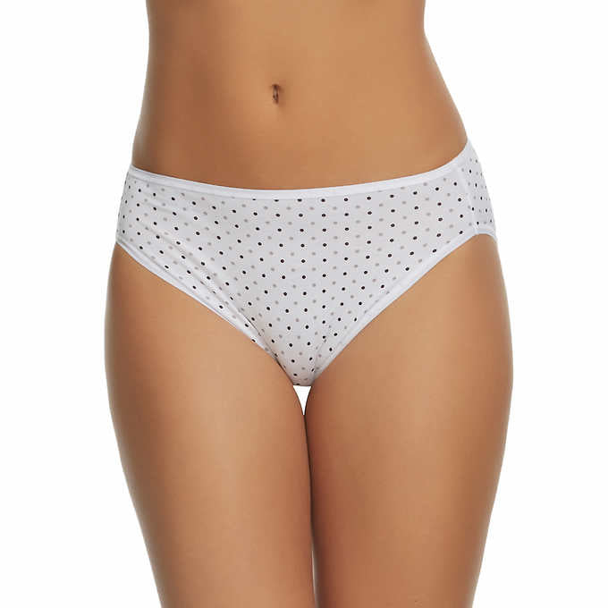 Felina Ladies' Cotton Stretch,  Hi Cut Bikini (6-pack) - oddros.shop