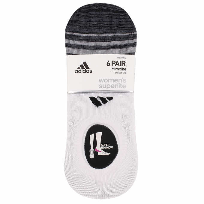 ADIDAS Ladies’ Superlite Climate Socks - Black (6 Pairs) - oddros.shop