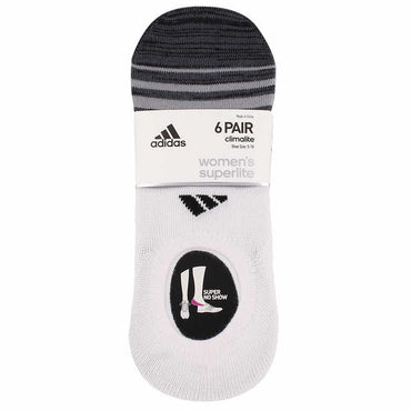 ADIDAS Ladies’ Superlite Climate Socks - Black (6 Pairs) - oddros.shop