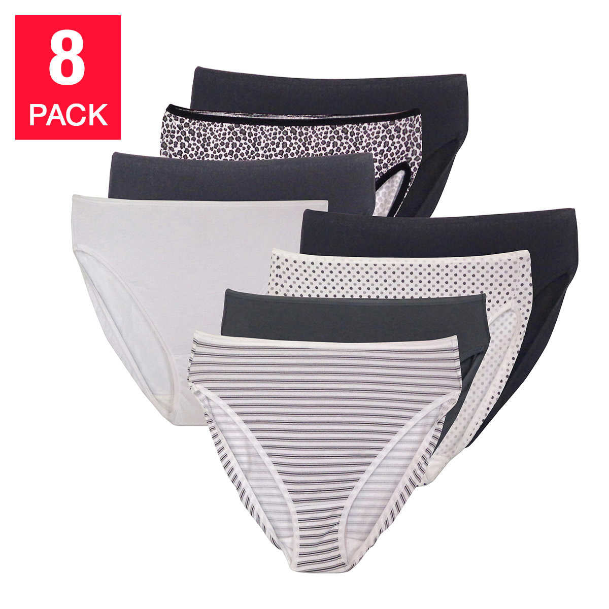 Felina Ladies' Hi-Cut Panty 8-pack - oddros.shop
