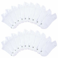 K. Bell Ladies' No Show Sock - White (20-Pair)