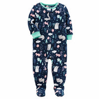 Carter's Forest-Print Footed Fleece Sleep & Play Pajamas, Baby Girls - oddros.shop