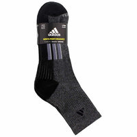 Adidas Men's High Quarter Sock - Black & Grey (4-Pair) - oddros.shop