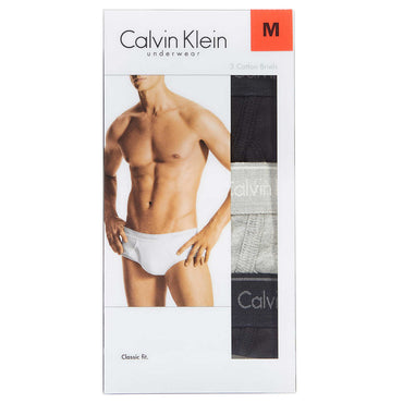 Calvin Klein Men's 3-pack Brief, Medium Black - oddros.shop