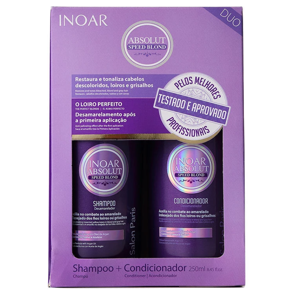 INOAR Speed blond Duo Kit - Shampoo + Conditioner - oddros.shop