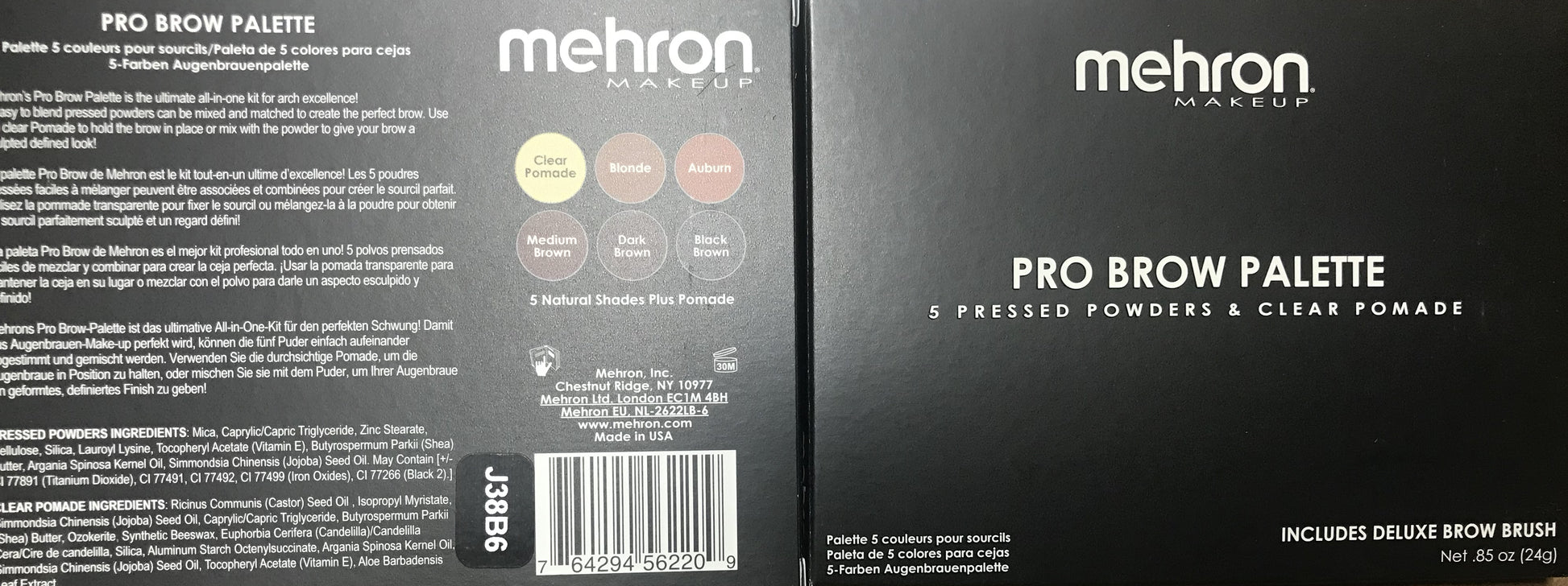 Mehron Makeup Pro Brow Palette  - 6 Color Pro Palette - oddros.shop