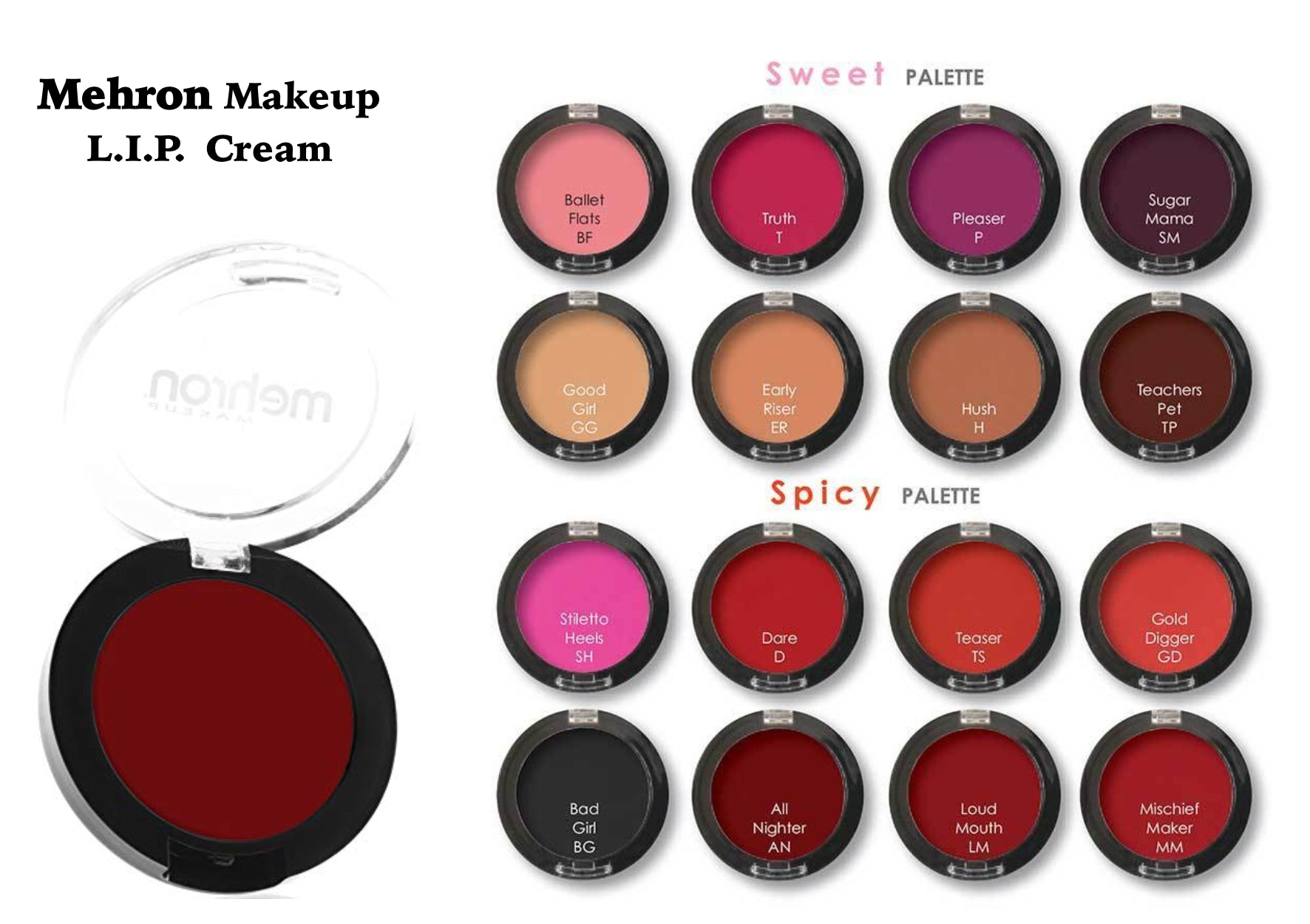 Mehron Makeup L.I.P. Cream - Sweet & Spicy - Stiletto Heel - oddros.shop