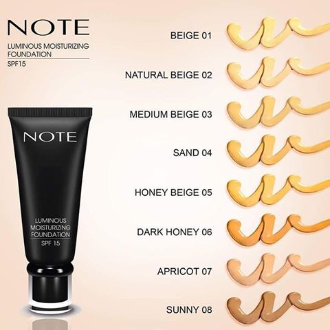 NOTE COSMETICS Luminous Moisturizing Foundation - SPF-15, 1.18 FL OZ (35 ml) - oddros.shop