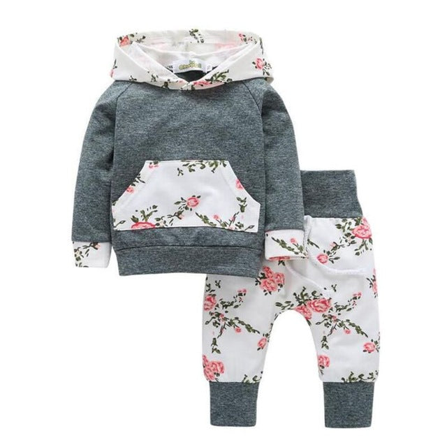 Set 2 PCS Set Pullover Cotton Arrow Printed T-shirts + Pants Infant Clothing - oddros.shop