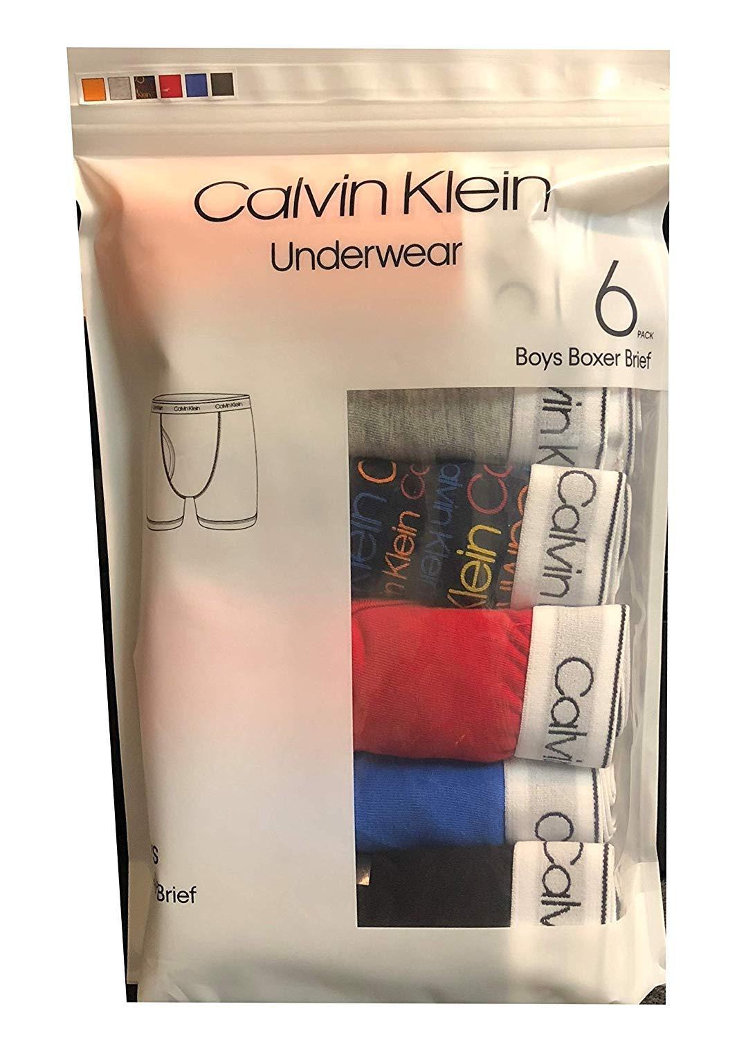Calvin Klein Cotton Stretch Boys' Boxer Briefs (6 Pack) - oddros.shop