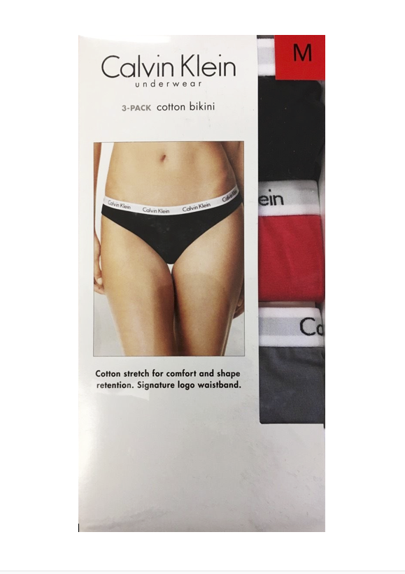 Calvin Klein Ladies' Cotton Bikini Brief Panties Underwear (3 Pack) - oddros.shop