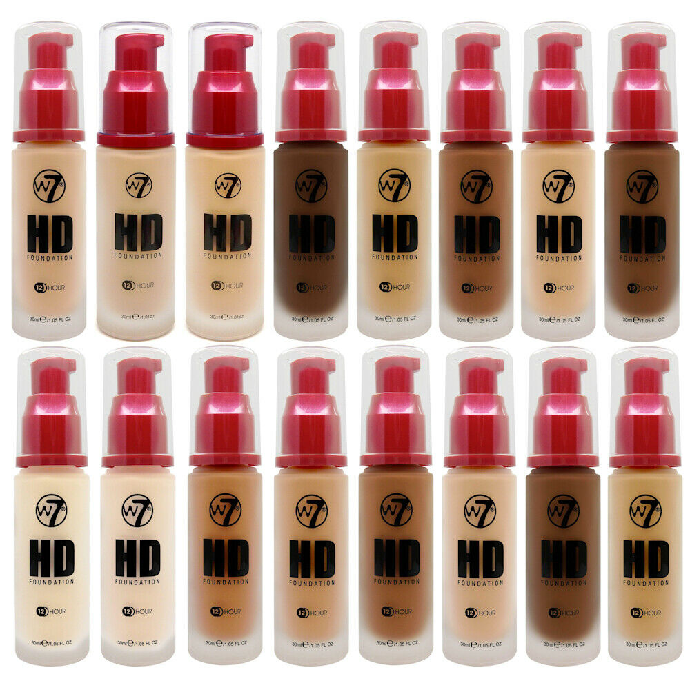 W7 COSMETICS High Definition (12 Hour) Foundation - 1.05 Fl Oz (30 ml) - oddros.shop