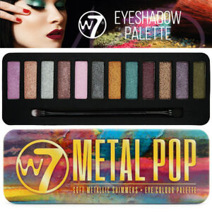 W7 COSMETICS Metal Pop -Metallic Shimmers Eyeshadow Palette - oddros.shop