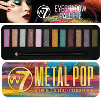 W7 COSMETICS Metal Pop -Metallic Shimmers Eyeshadow Palette - oddros.shop
