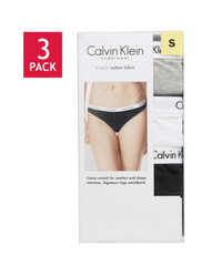 Calvin Klein Ladies' Cotton Bikini Brief Panties Underwear (3 Pack) - oddros.shop