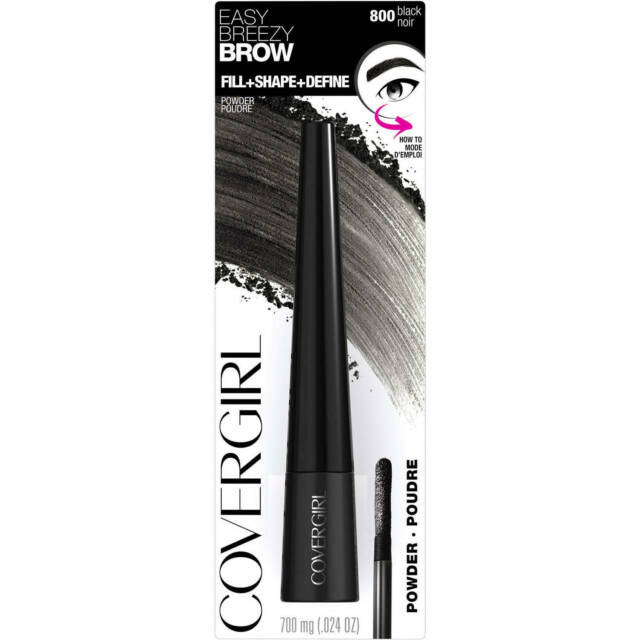 CoverGirl Easy Breezy Brow Fill Plus Shape Define Eyebrow Powder, 800 Black - oddros.shop