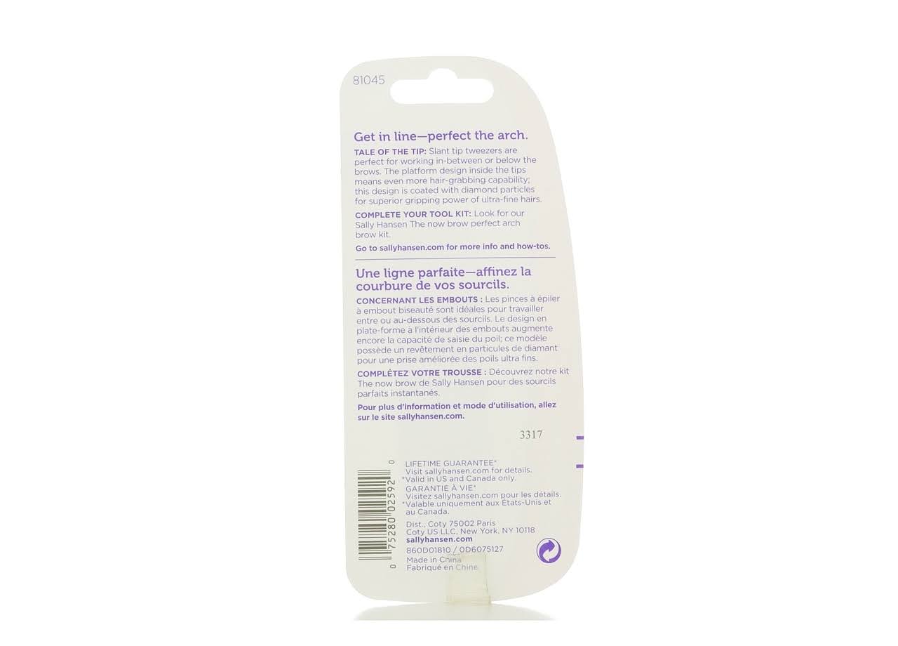 Sally Hansen Beauty Tools, Brows That Wow-Diamond Coated Slant Tip Tweezer (81045) - oddros.shop