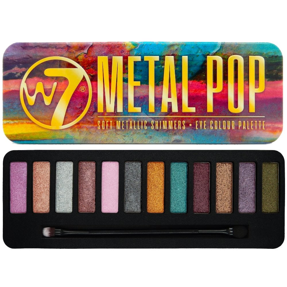 W7 COSMETICS Metal Pop -Metallic Shimmers Eyeshadow Palette - oddros.shop